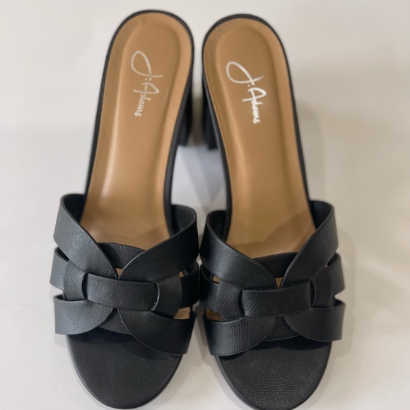 J Adam’s dressy slip on block heel sandals, hell 2,5 inches, size 7 - Picture 8 of 9